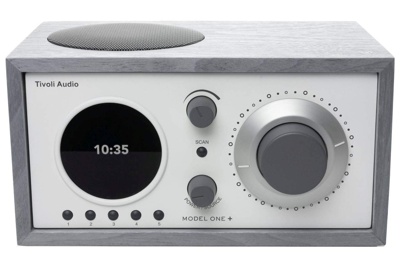 Tivoli Audio Model ONE+ FM/DAB+ Radio mit Bluetooth grau/weiß mit Fernbedienung
