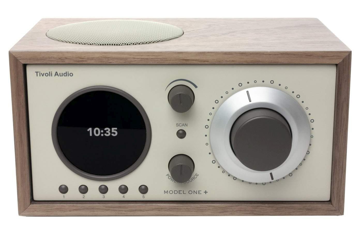 B-Ware (Kratzer) - Tivoli Audio Model ONE+ FM/DAB+ Radio mit Bluetooth Walnuss/beige mit Fernbedienung
