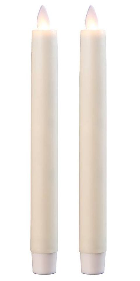 2x Sompex Flame LED Stabkerze elfenbein 2,5x23cm