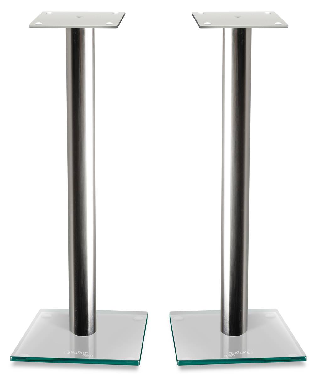 NorStone Lautsprecherständer EPUR silber Glasfuß 60cm (Paar)